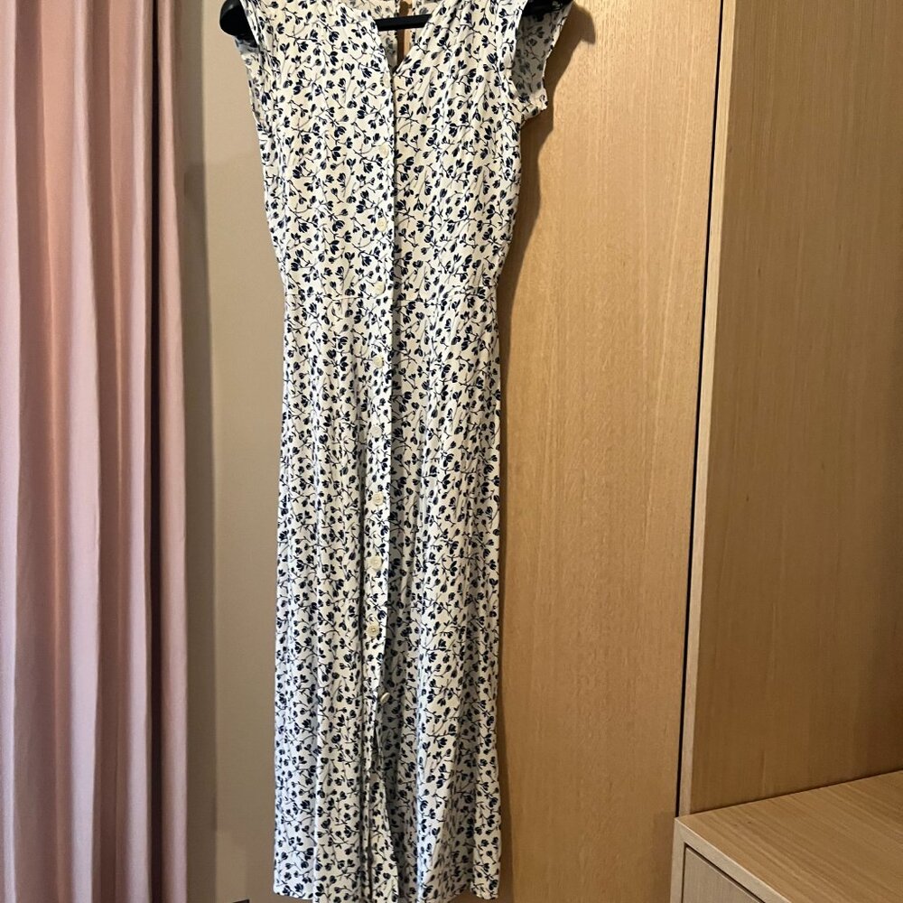 Reformation Floral Blue and White Dress Size 0
